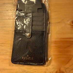 Redzie Black Leather Card Holder